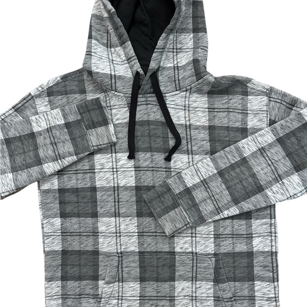 Hollister Women’s Pullover Y2K Hoodie Size XS Black & Gray Hooded Cozy Lounge